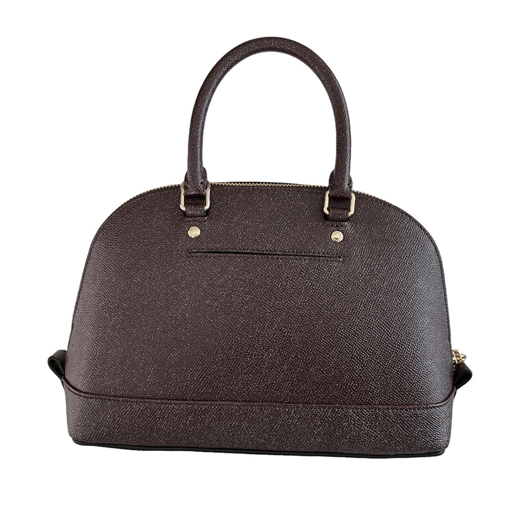 NWT Coach Mini Sierra Dome Satchel Oxblood Leather - Picture 3 of 6